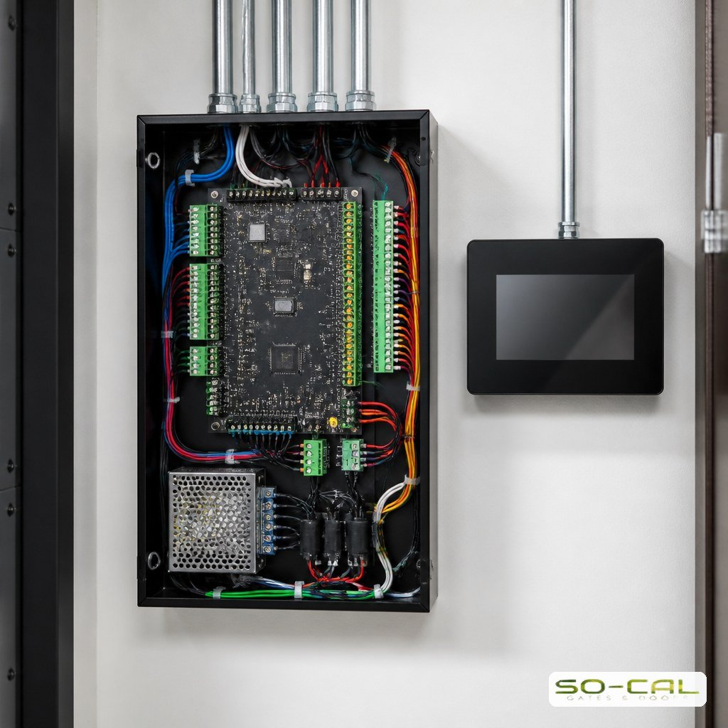 Control panel for a commercial access control system