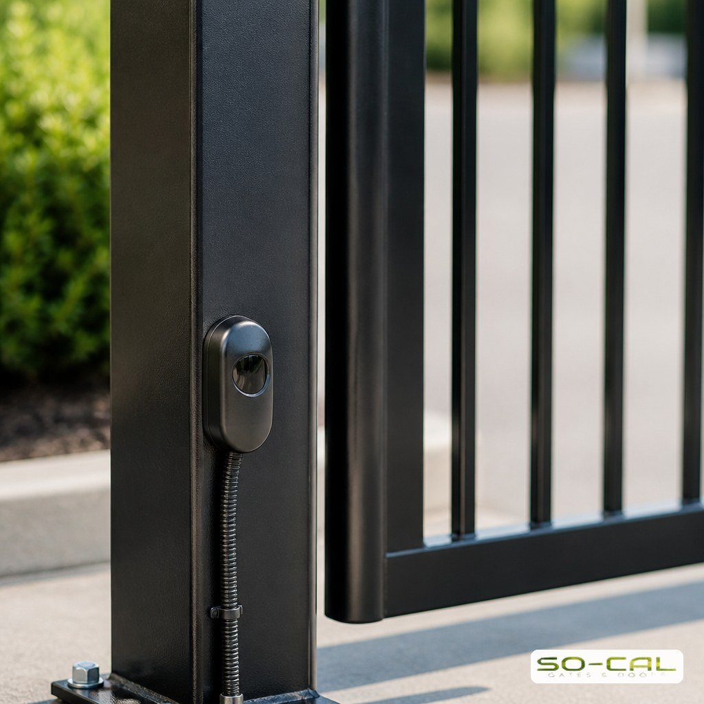 Photo eye and contact edge, the external entrapment protection means on an electric driveway gate